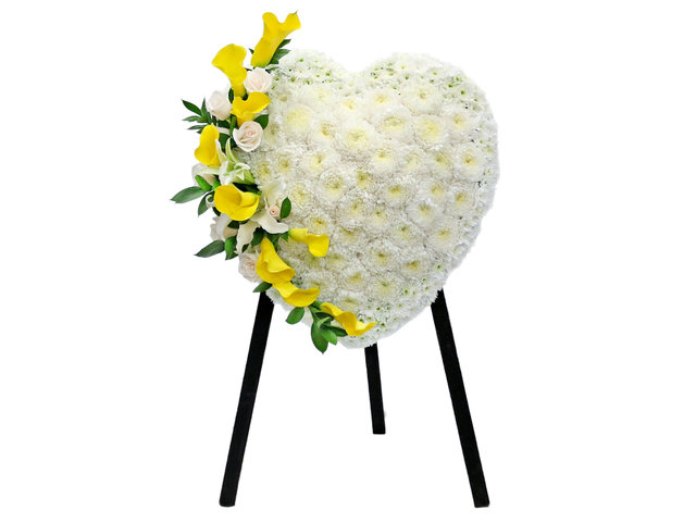 Funeral Flower - Full Closed Heart Stand 27 - L76600774 Photo