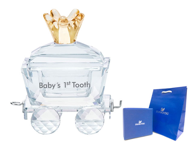 Swarovski Crystal  - Swarovski-Crystal BABY'S 1ST TOOTH WAGON - SI0720A2 Photo