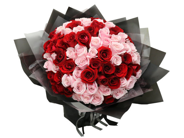 Valentines Day Flower n Gift - Italy Rose 99 Bouquet RD38 - L76609034b Photo