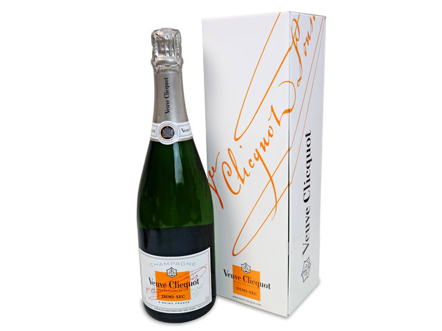 花店附加礼物 - Veuve Clicquot Demi-Sec White Label NV with Gift Box - OL1106A1 Photo