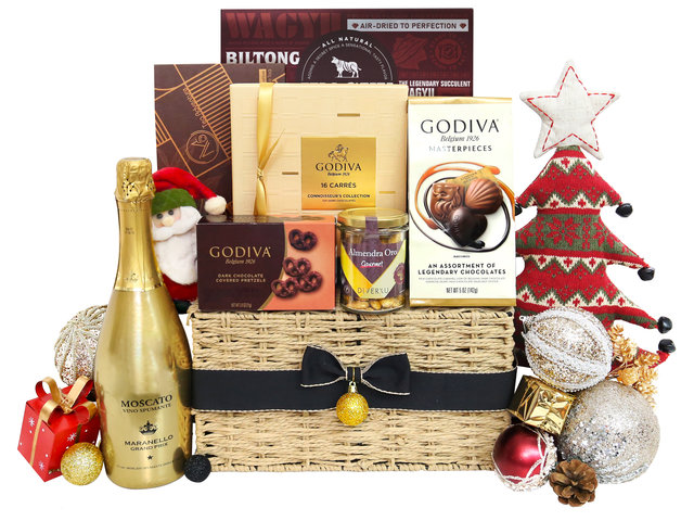 Wine n Food Hamper - Christmas Fancy Picnic Gift Hamper X21 - XH1121A4 Photo